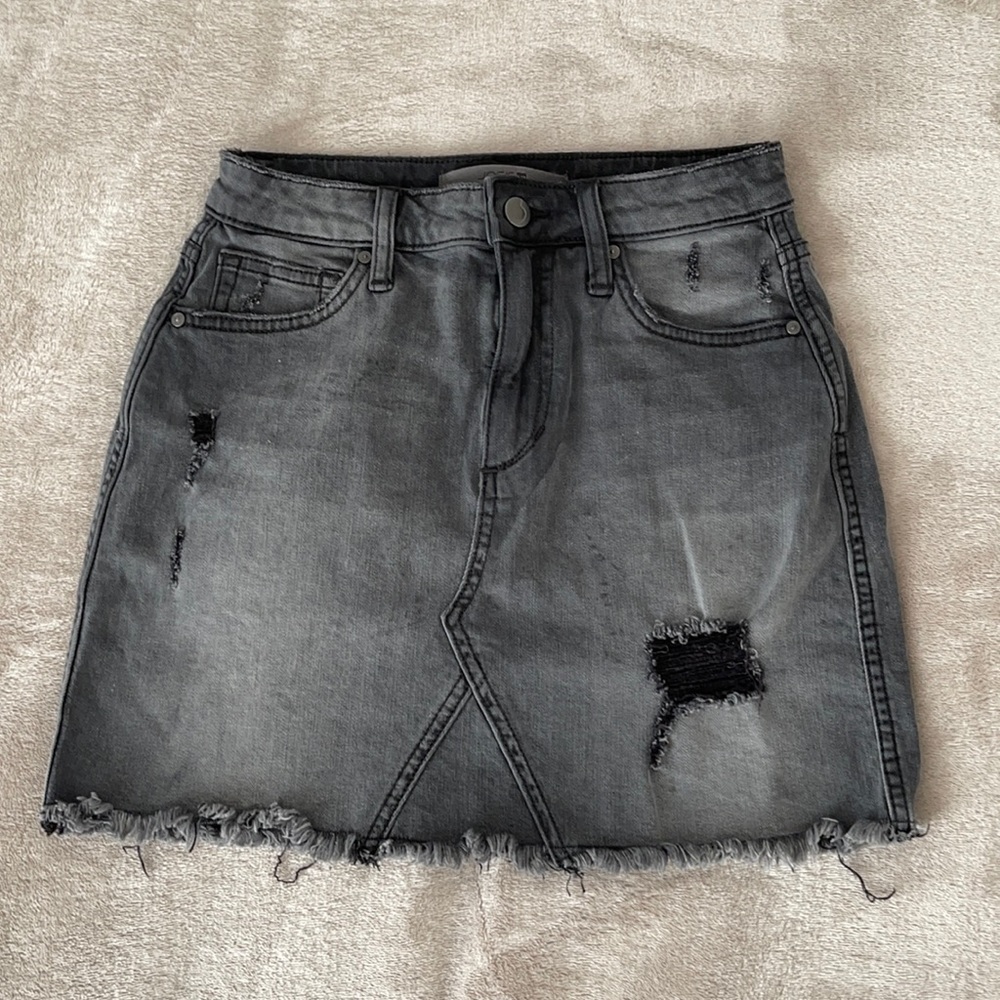 Black High Waisted Mini Skirt